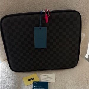 Louis Vuitton Black Checkered Electronics Case Never used